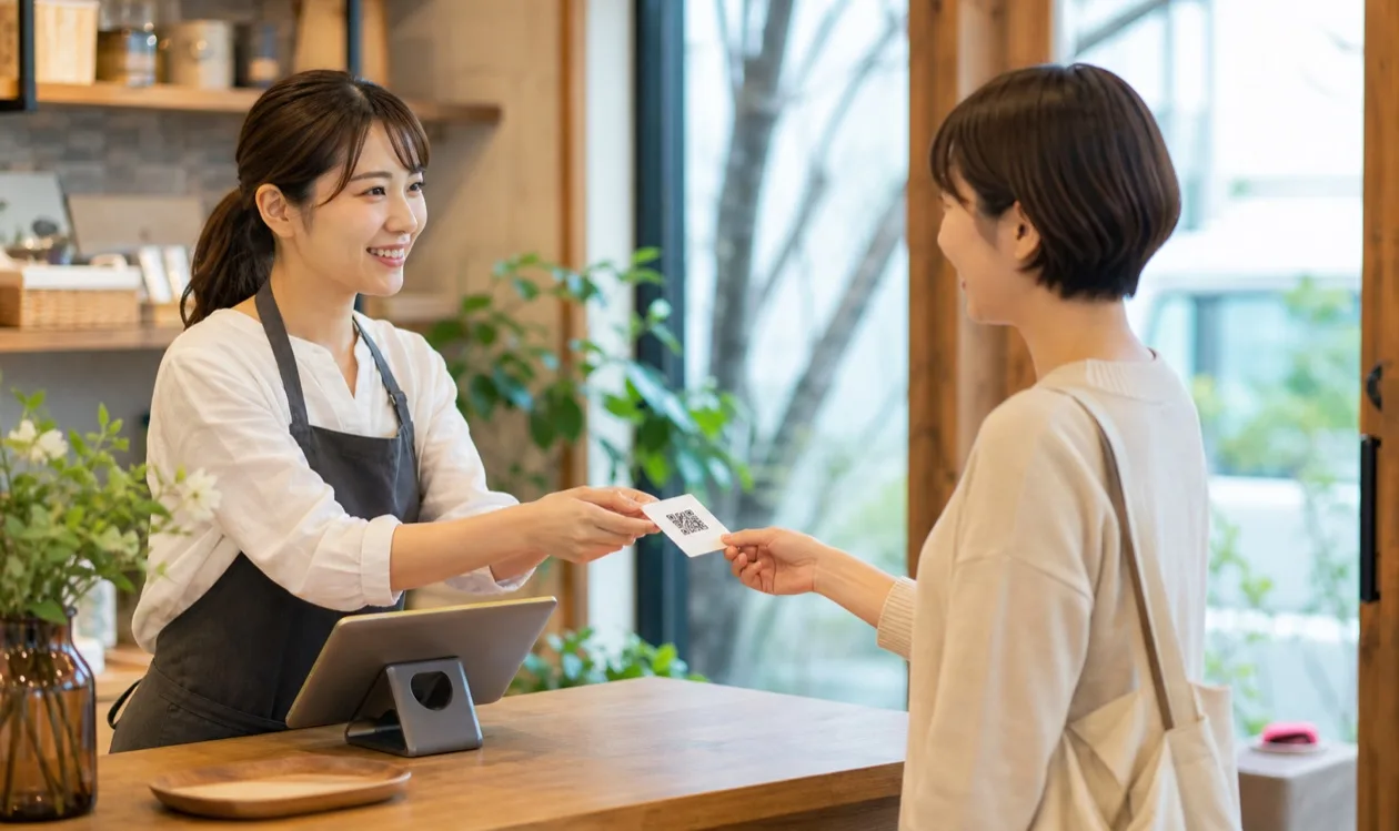 割引や星評価の指定をせずにGoogle口コミを自然にお願いする店舗スタッフ