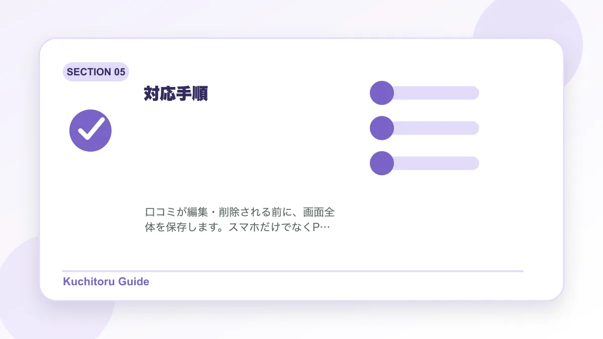 対応手順の要点図解