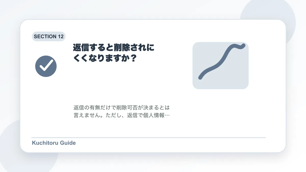 返信すると削除されにくくなりますか?の要点図解