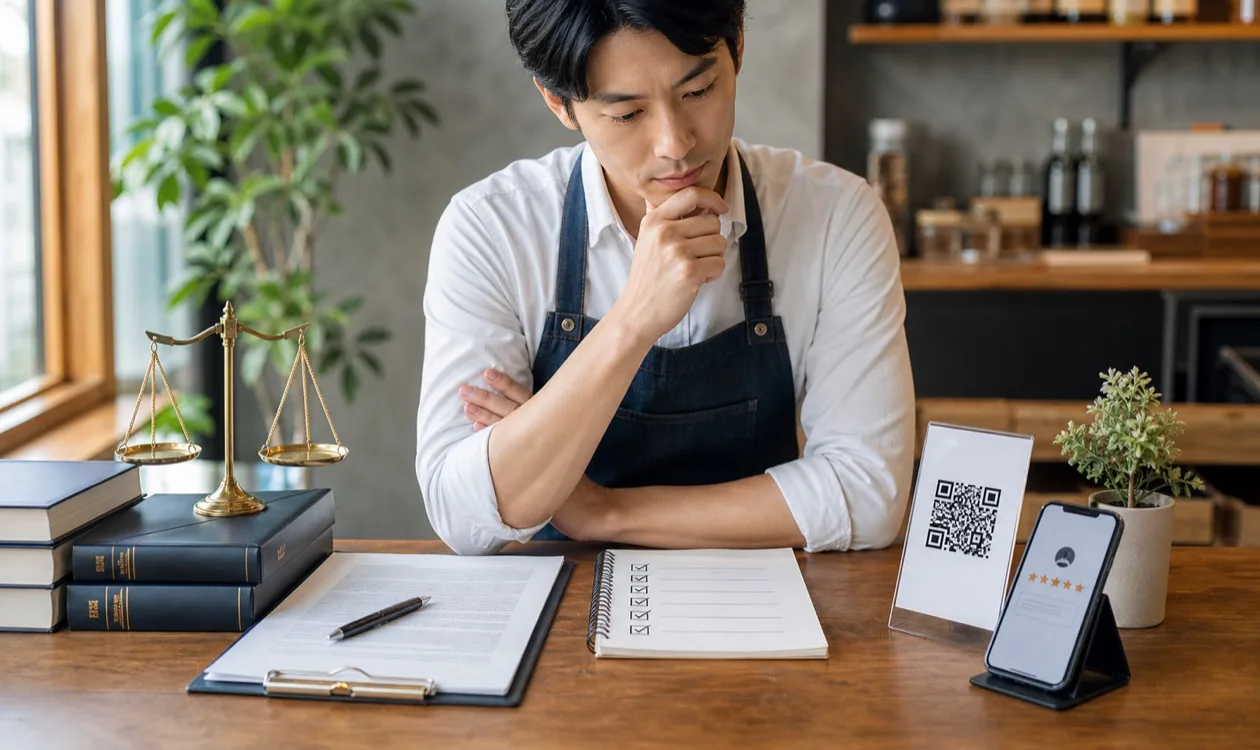 景品表示法のステマ規制とGoogle口コミポリシーの両方を確認する店舗オーナー