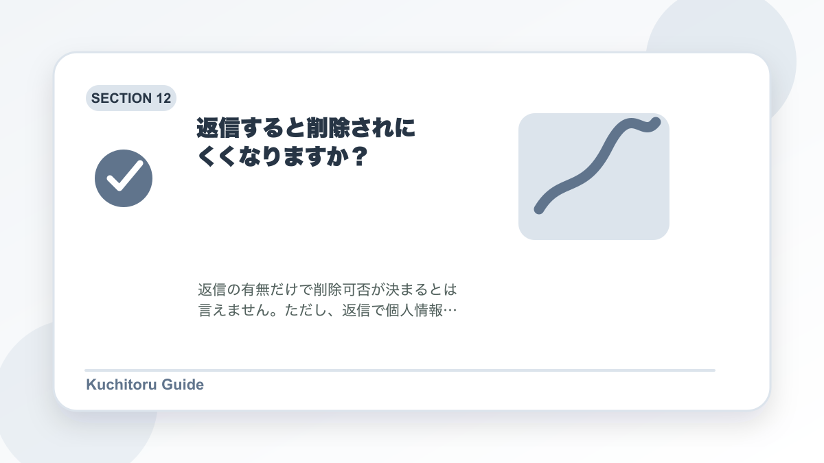 返信すると削除されにくくなりますか?の要点図解