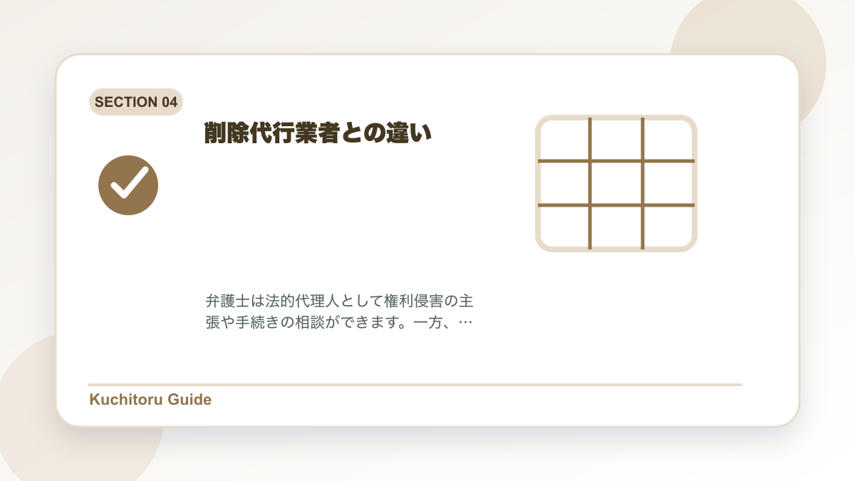 削除代行業者との違いの要点図解